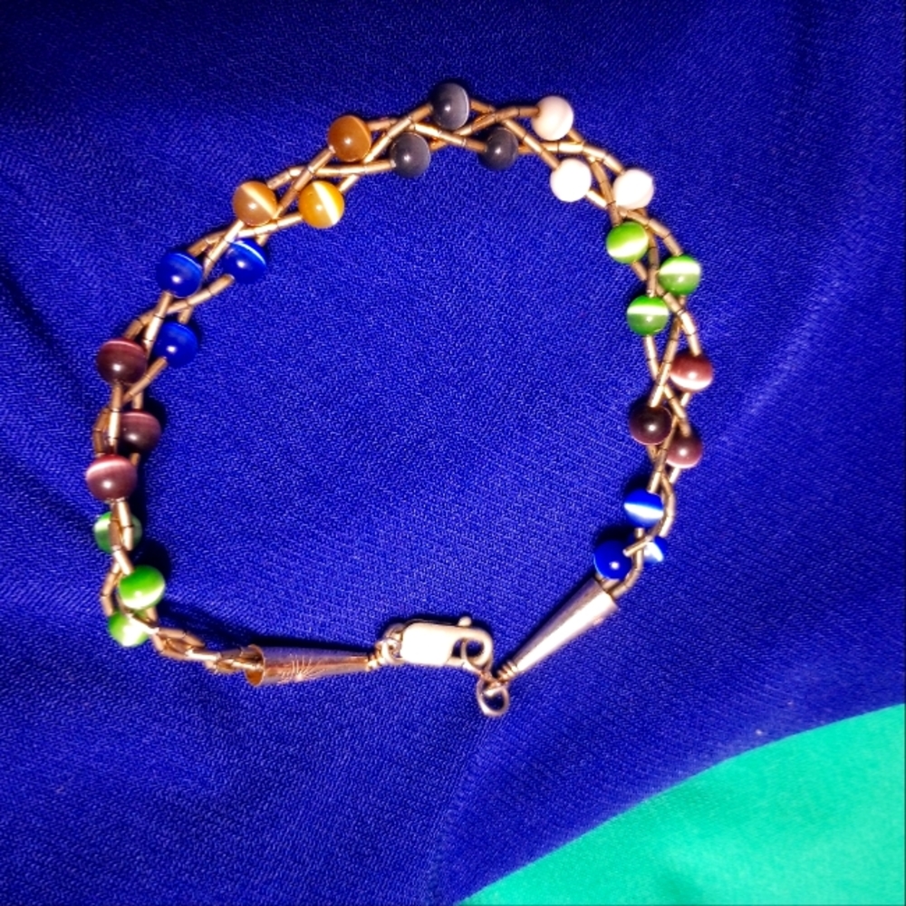 Sterling Silver/925 Multiple Colored Bracelets - image 1